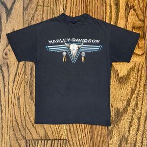 Vintage 90’s Harley Davidson Motorcycles Southwestern Texas Cow Skull T Shirt